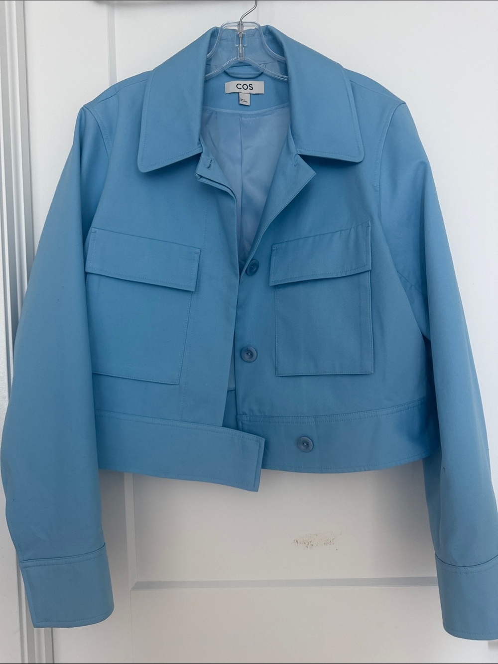 COS Blue Cropped Utility Jacket